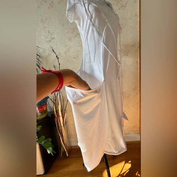 A White tunic dress-Boho Style. Size XS. - Picture 6 of 16